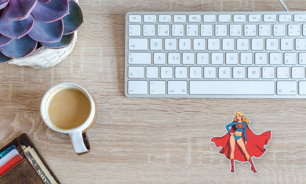 Supergirl Retro Comix Sticker