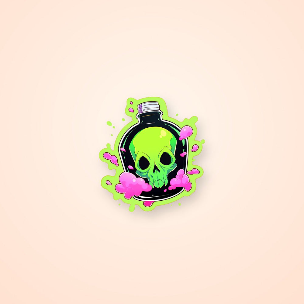 Toxic Skull Poison Sticker
