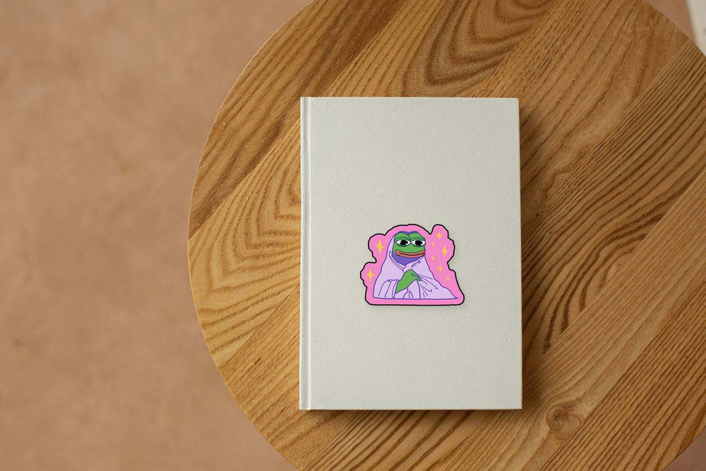 Meme Pepe Frog Blanket Pink Sticker