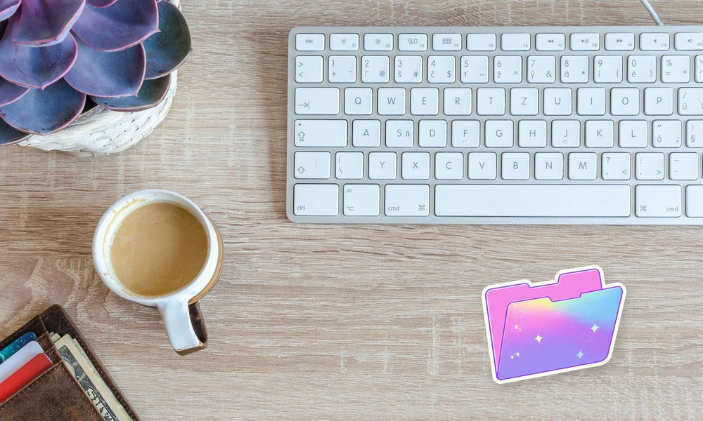 Pastel Rainbow Folder Sticker