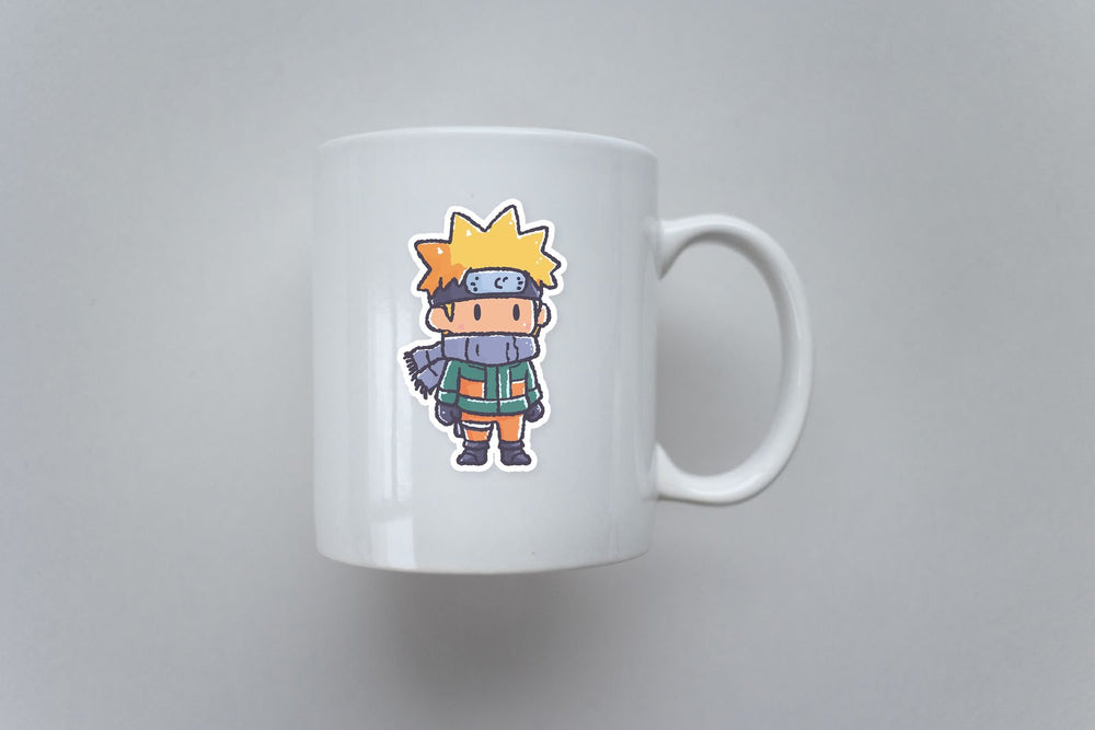 Chibi Naruto Winter Scarf Sticker
