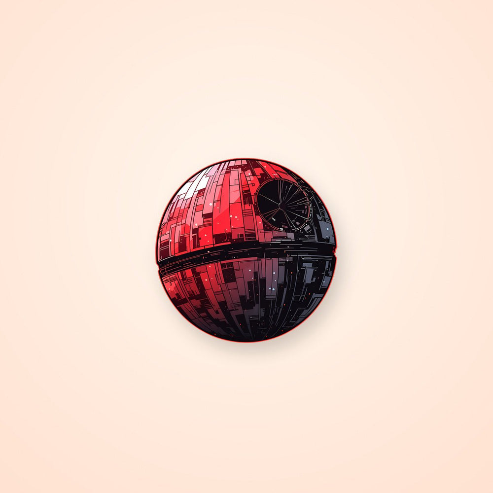 Star Wars Red Death Star Sticker
