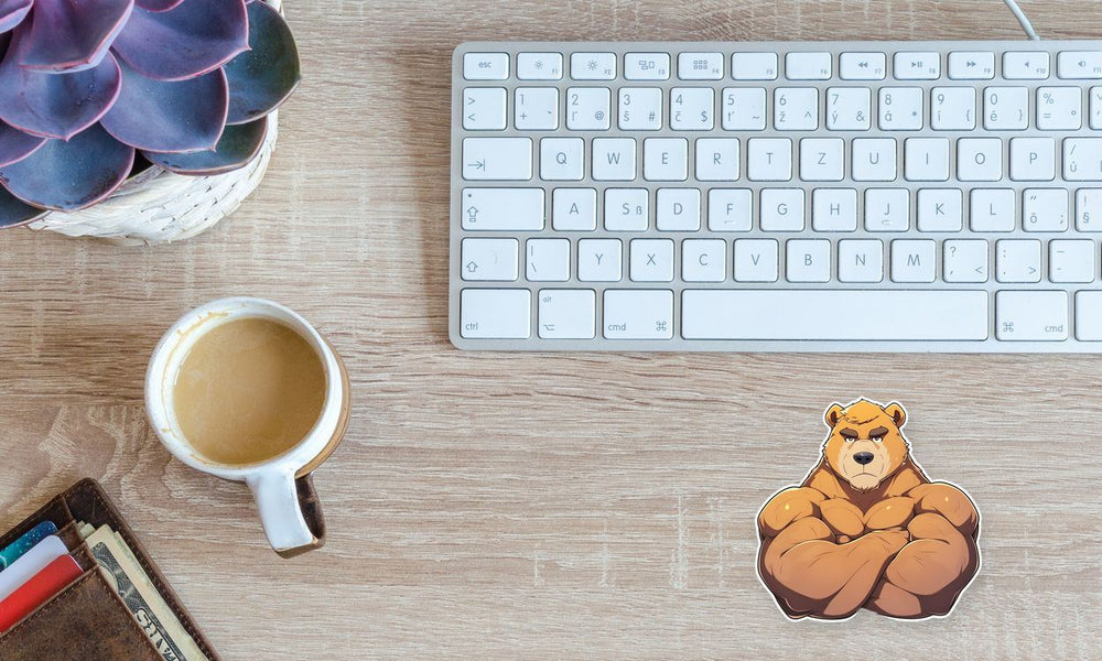 Cool Bear Bodybuilder Sticker