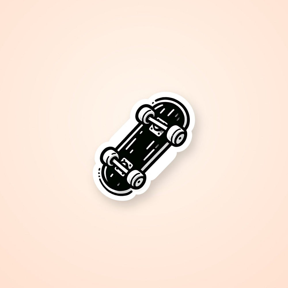 Skateboard Grunge Illustration Sticker