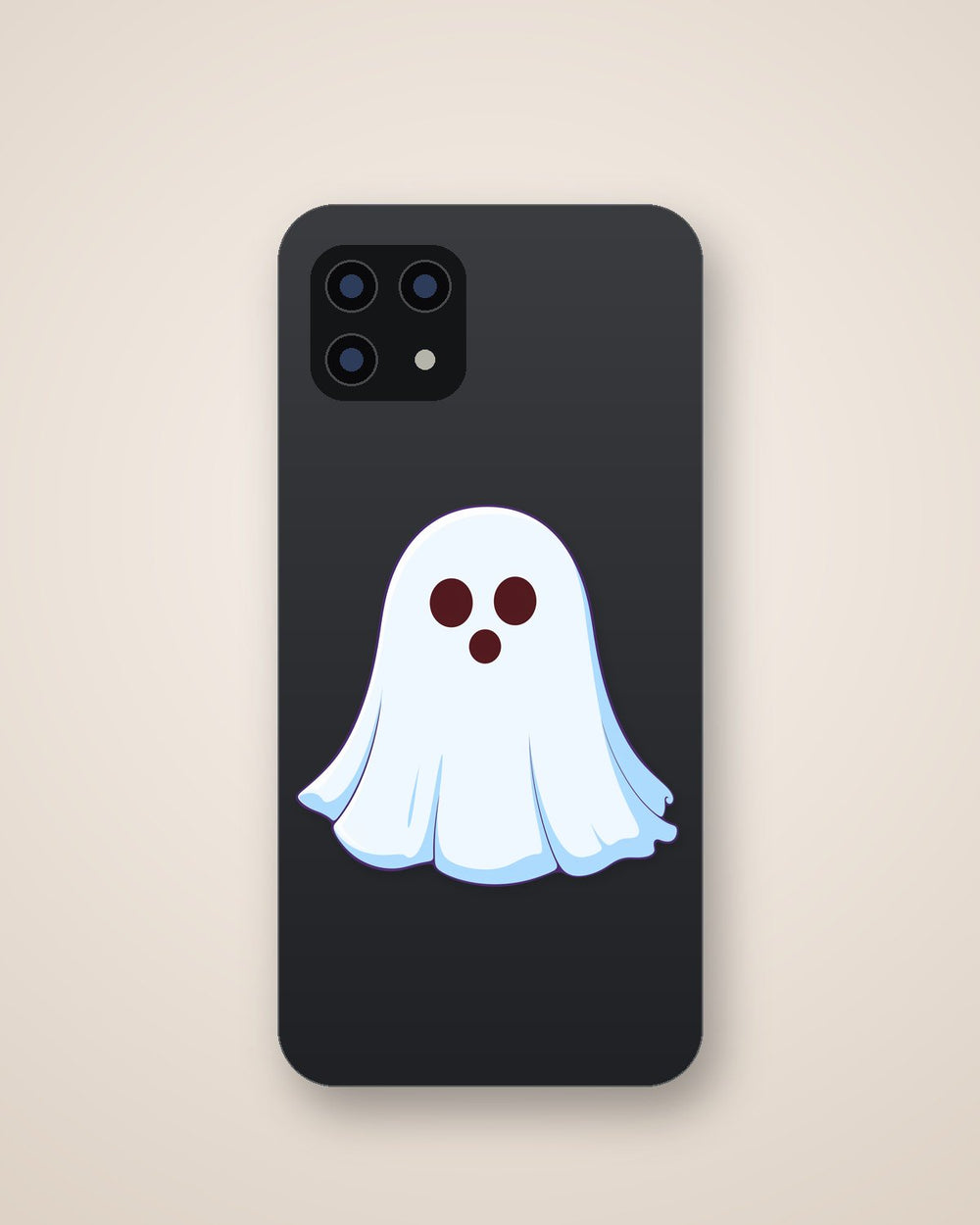 Cartoon Ghost Minimalist Sticker