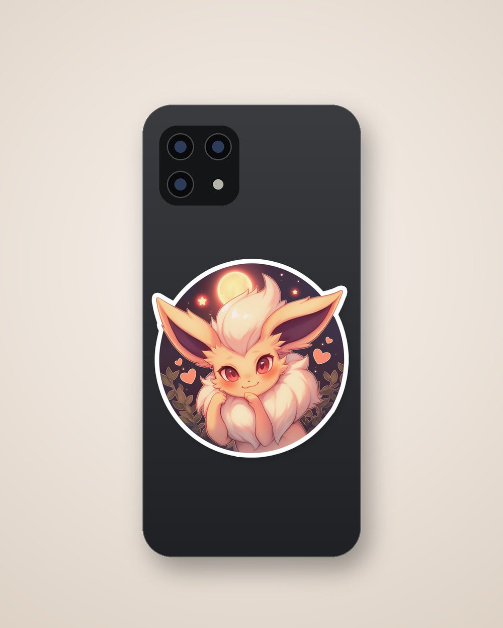 Cute Eevee Moonlight Pokemon Sticker