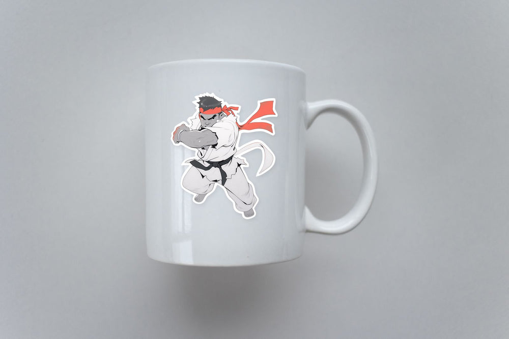 Street Fighter Monochrome Ryu Sticker