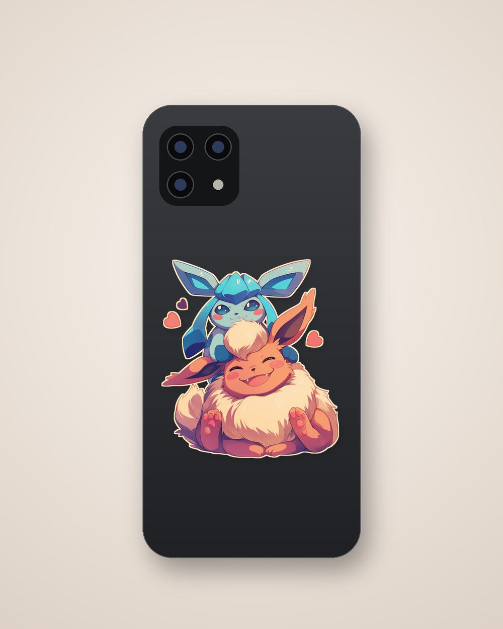 Glaceon and Flareon Cuddling Sticker