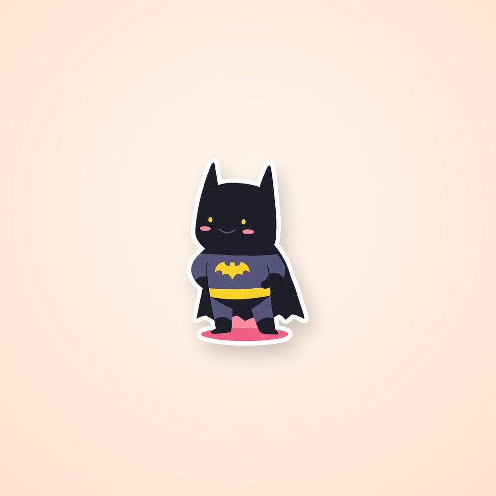 Kawaii Batman Cute Minimal Superhero Sticker