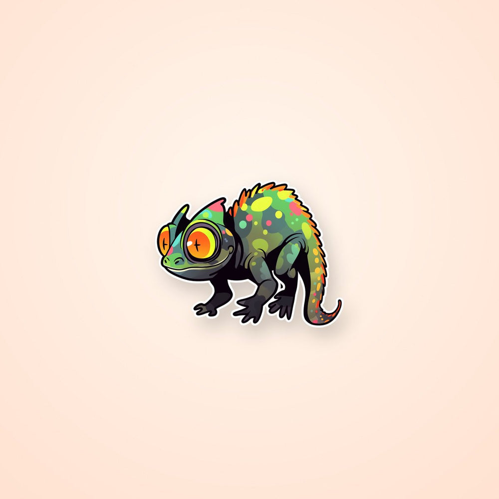 Funny Art Lizard Sticker
