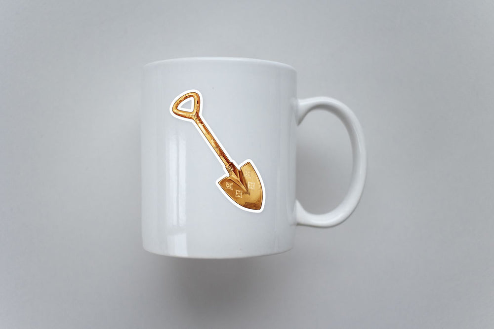 Gold Louis Vuitton Shovel Sticker