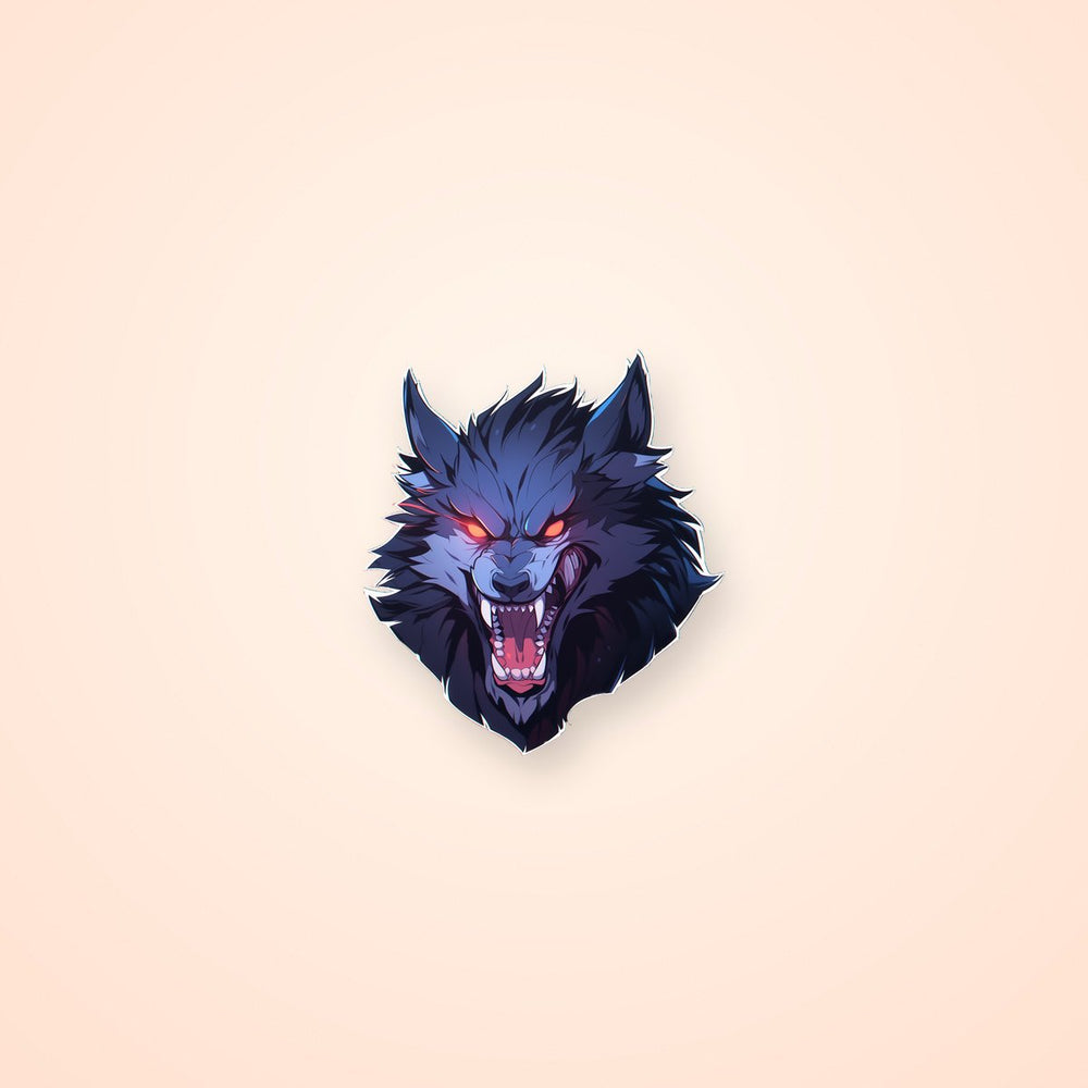 Halloween Werewolf with Red Eyes Sticker