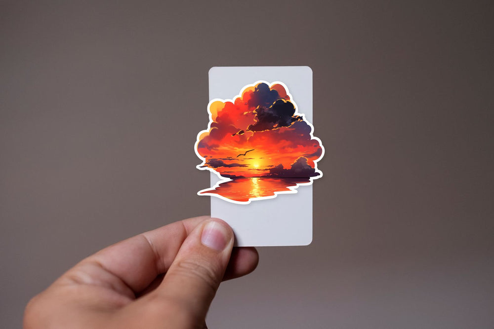 Aesthetic Orange Sea Sunset Sticker