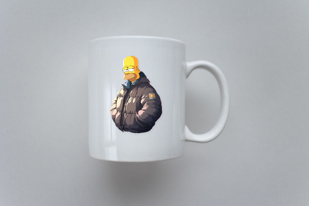 The Simpsons Homer Puffer Jacket Sticker