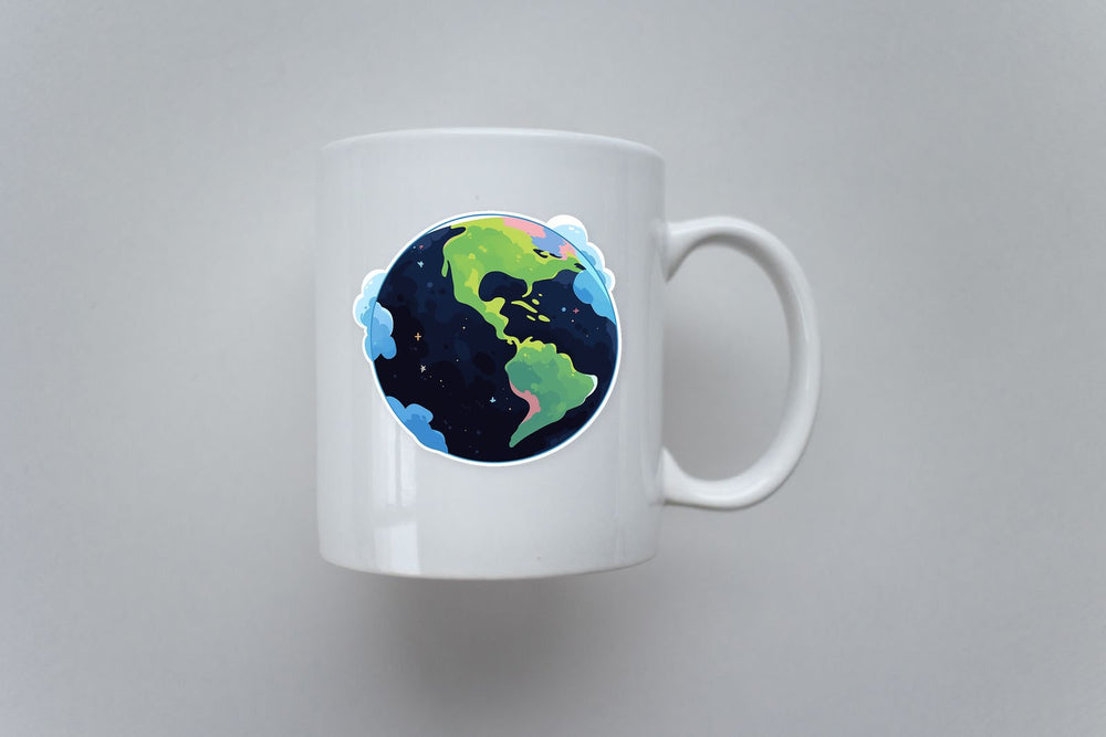 Earth South & North America Sticker