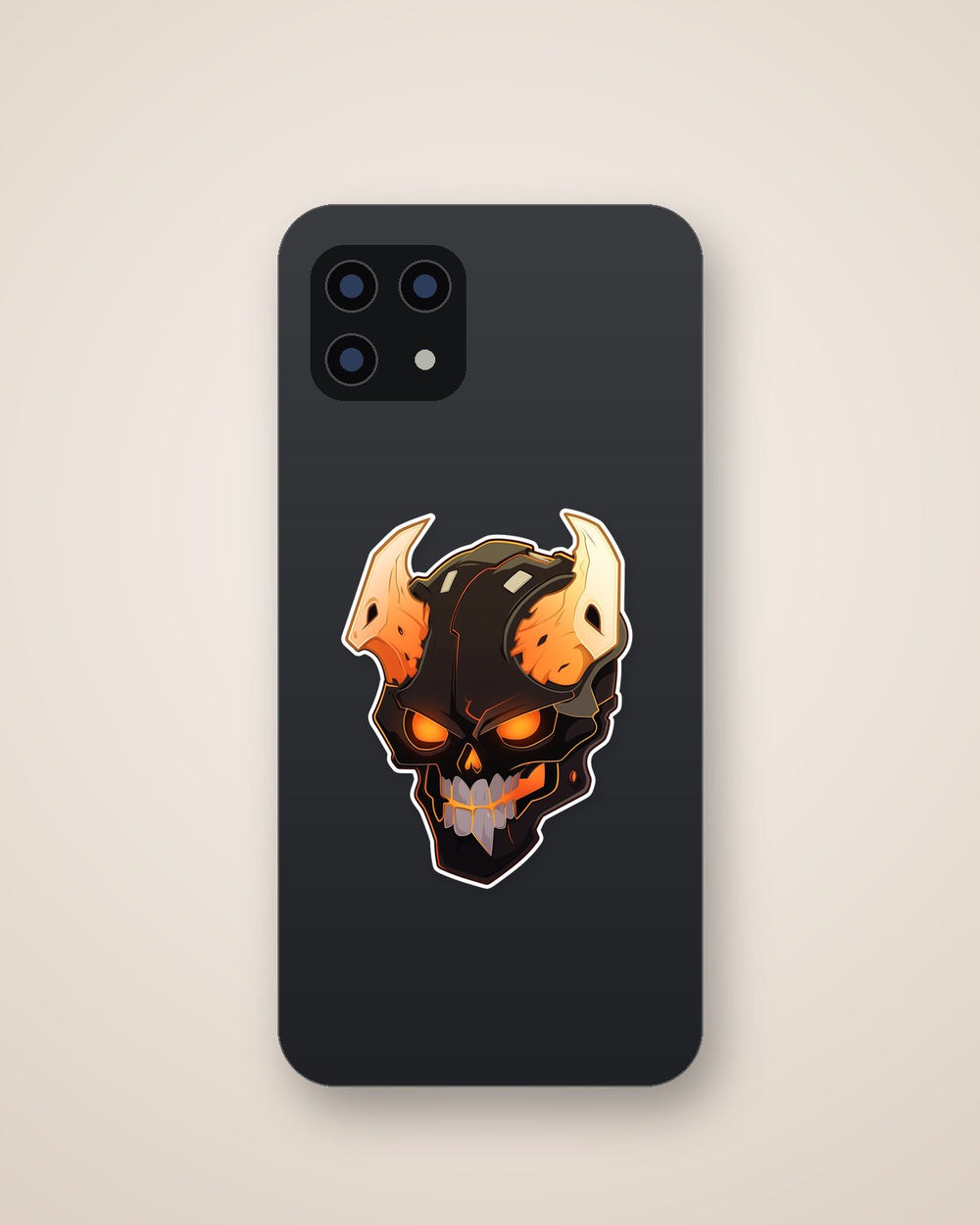 Cool Demonic Helmet Sticker