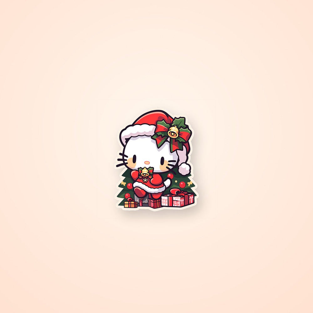 Cute Hello Kitty in Santa Claus Costume Sticker