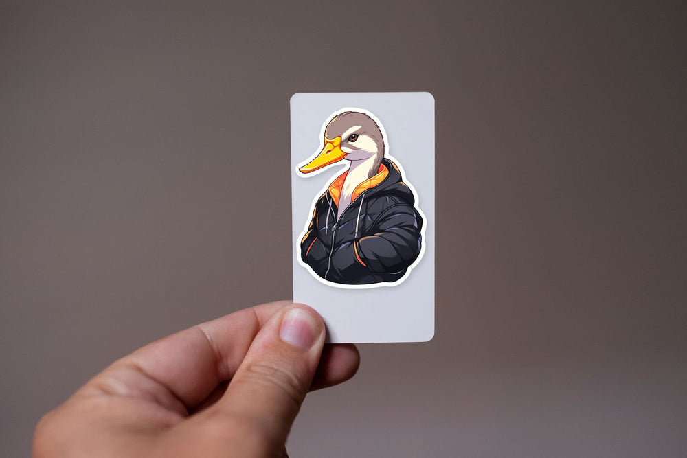 Stylish Goose in a Sweatshirt Sticker