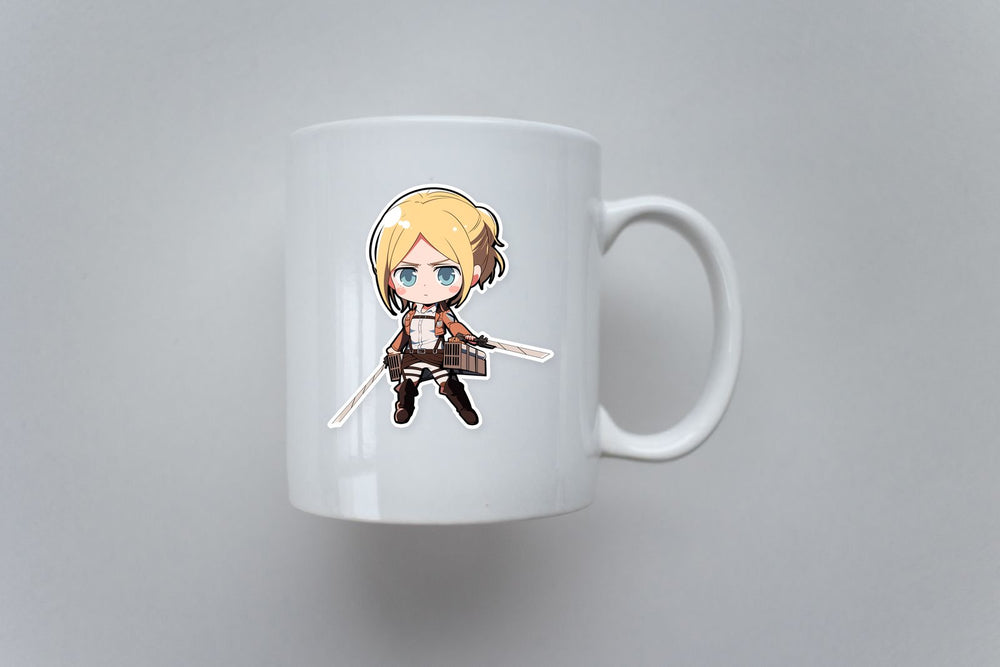 Attack on Titan Chibi Annie with Swords Sticker