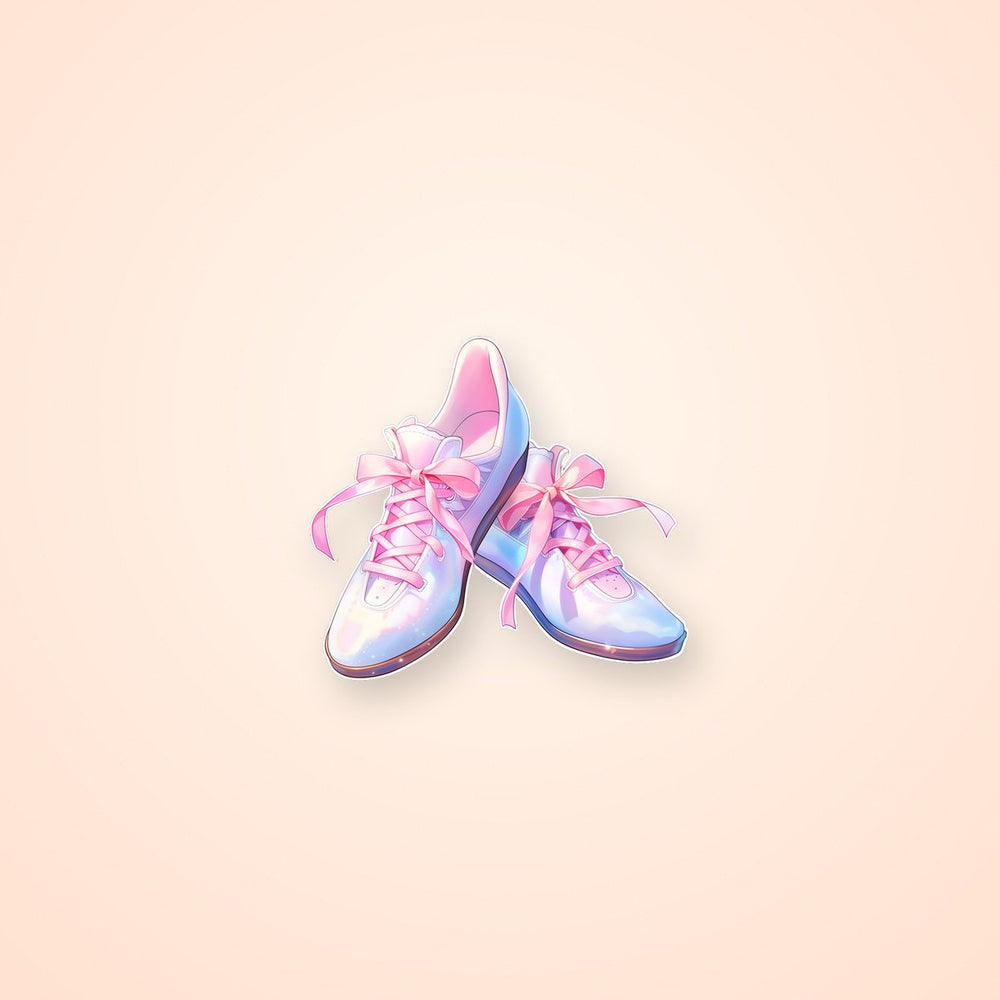 Ballet Shoes with Bow Sticker