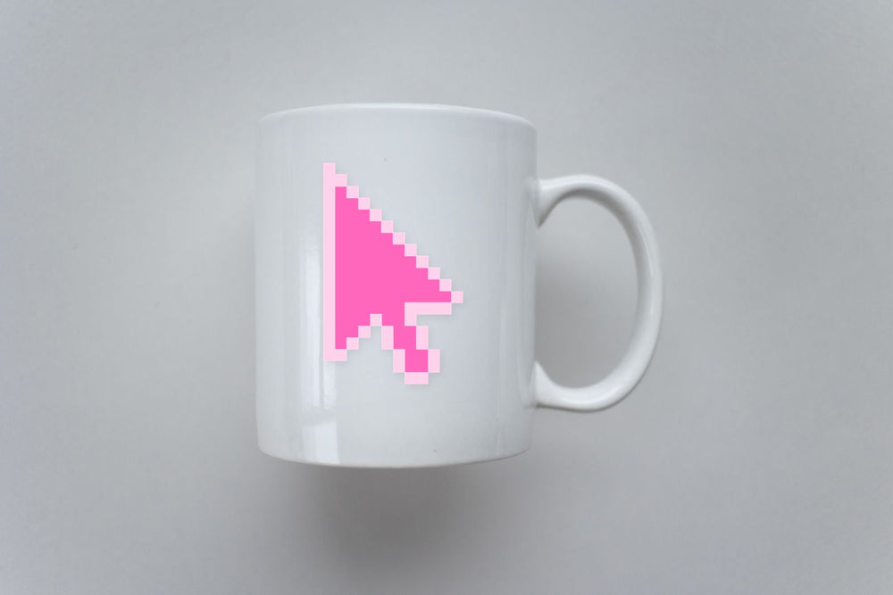 Pink Pixel Cursor Sticker