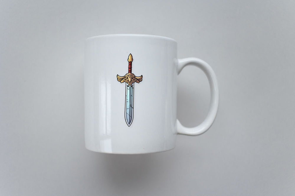 Ancient Sword Cartoon Sticker