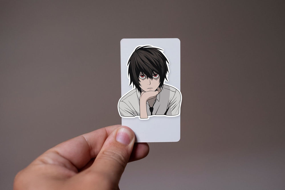 Death Note L with Red Eyes Sticker