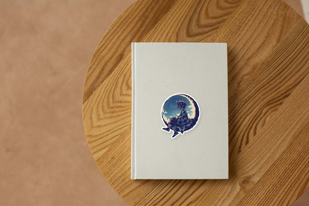 Tanjiro Kamado Moonlight Silhouette Sticker