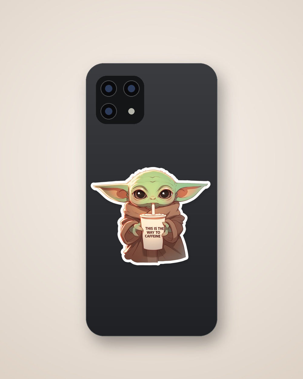 Baby Yoda Coffee Sticker