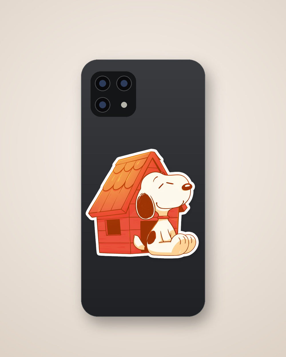 Snoopy Dog Red House Sticker