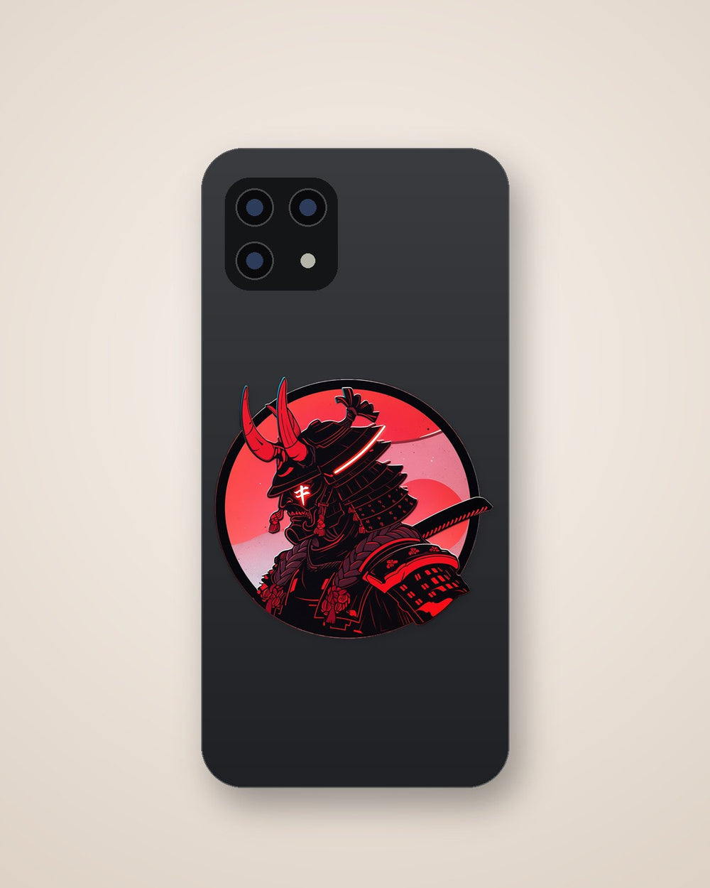 Japan Samurai Red Aesthetic Sticker