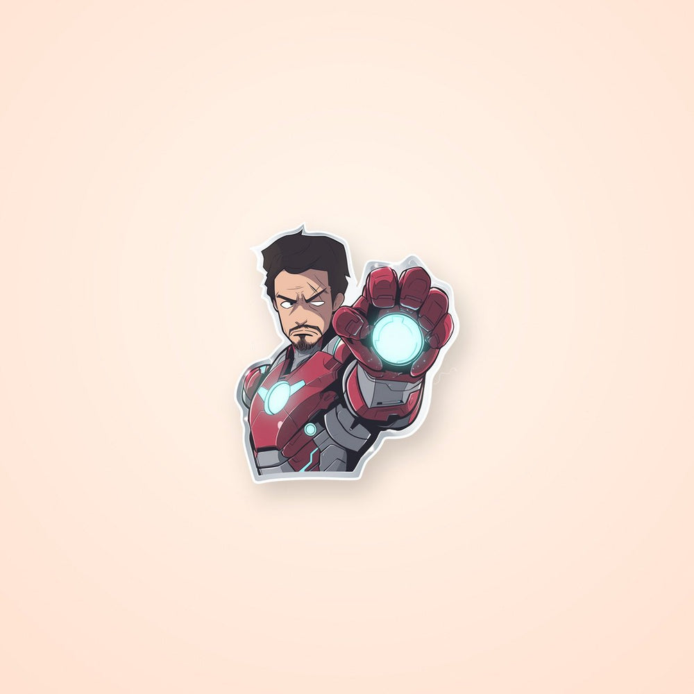 Tony Stark in Suit Shooting Pose Sticker