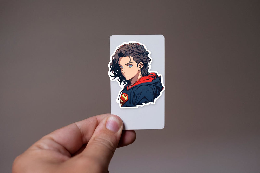 Girl in Superman Hoodie Sticker