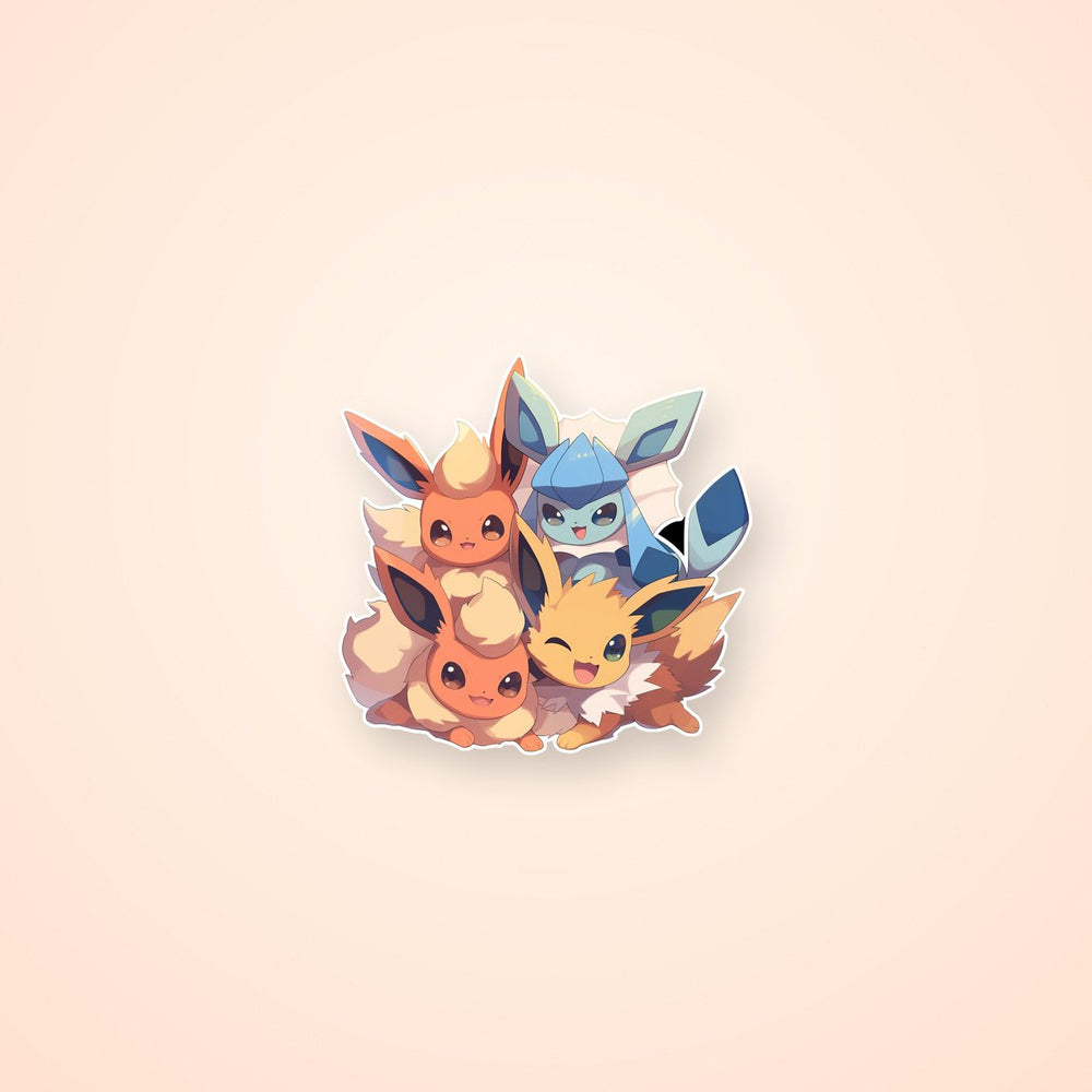 Pokemon Cute Eeveelutions Pals Sticker
