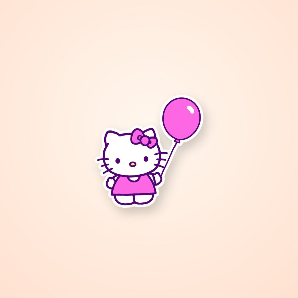 Hello Kitty Pink Balloon Sticker