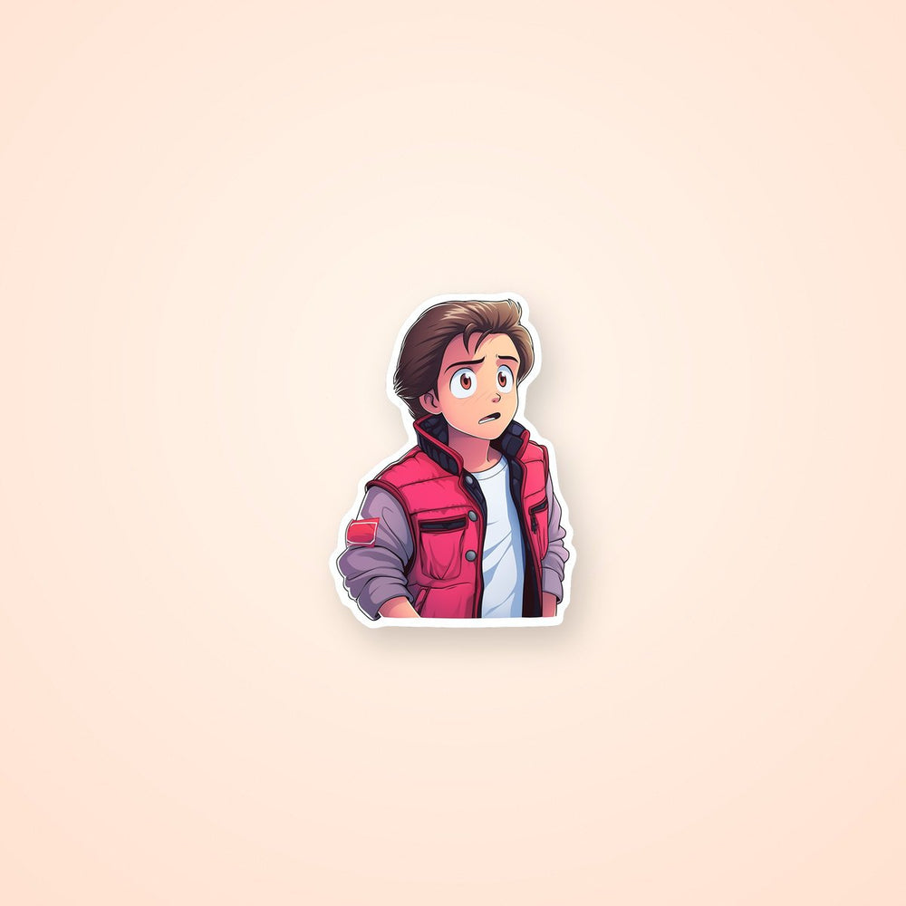 Marty Mcfly Cartoon Sticker