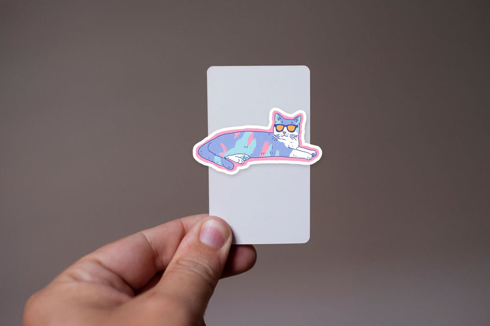 Cute Cartoon Cat Pastel Sticker