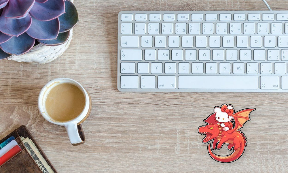 Hello Kitty Dragon Rider Sticker