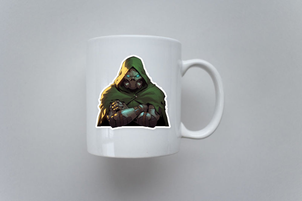 Doctor Doom Cyber Mask Marvel Villain Sticker