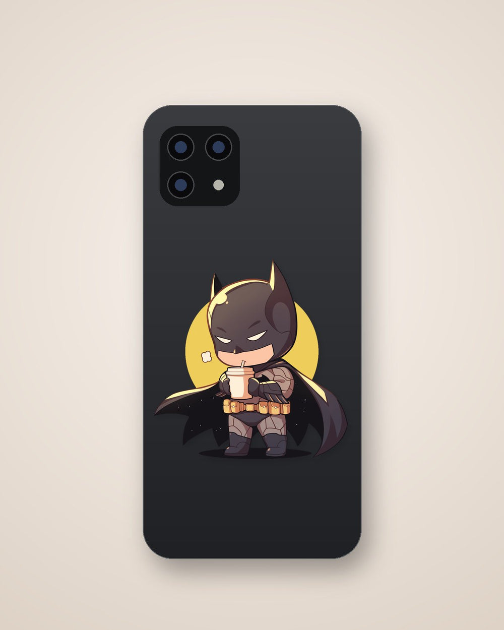 Cute Batman Drinks Coffee Sticker