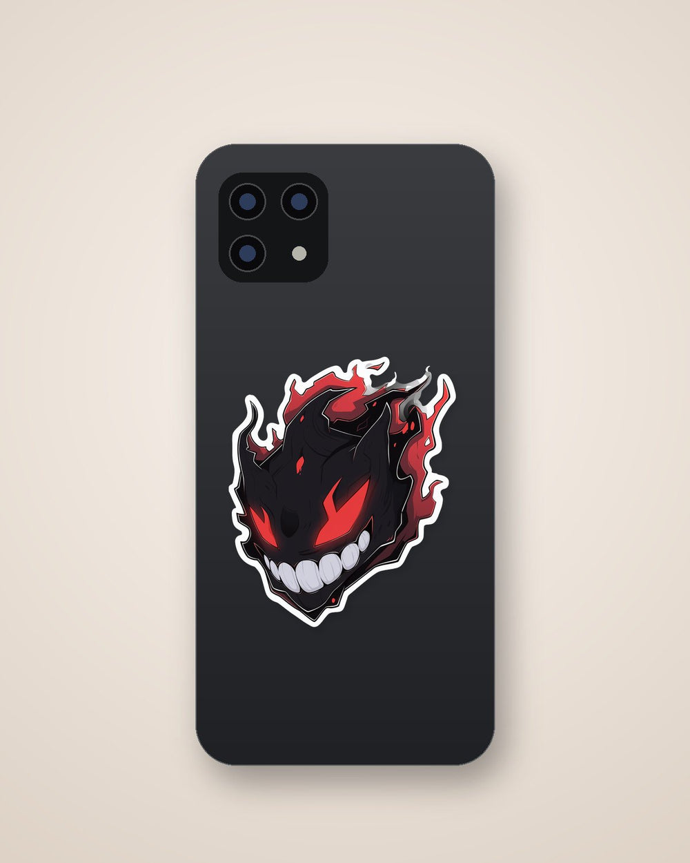 Black & Red Ghost Halloween Sticker