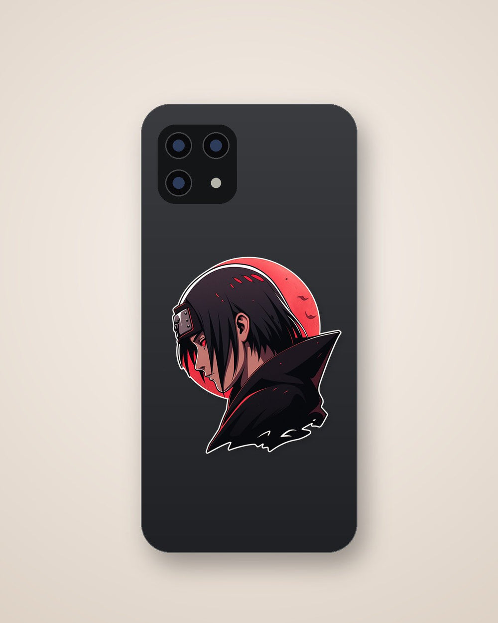 Itachi Uchiha Profile Red Moon Sticker
