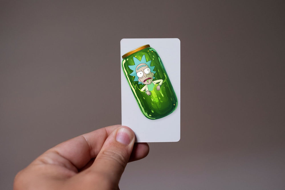 Pickle Rick in a Jar Sticker