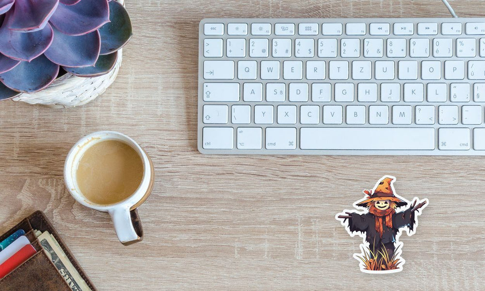 Scarecrow in Hat Sticker