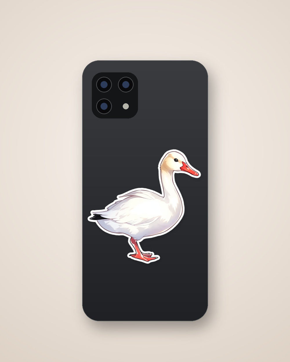 Aesthetic White Goose Sticker