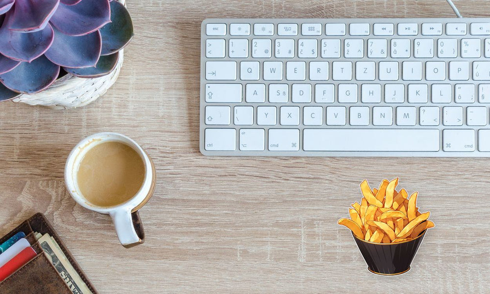 Plate of French Fries Sticker
