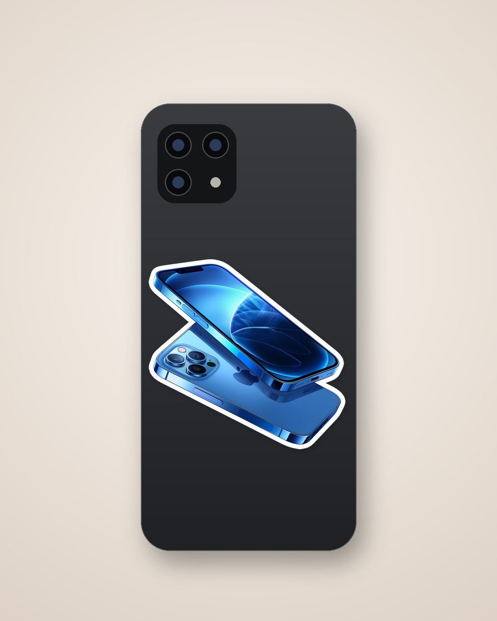 Blue Iphone Pro Tech Gadget Sticker