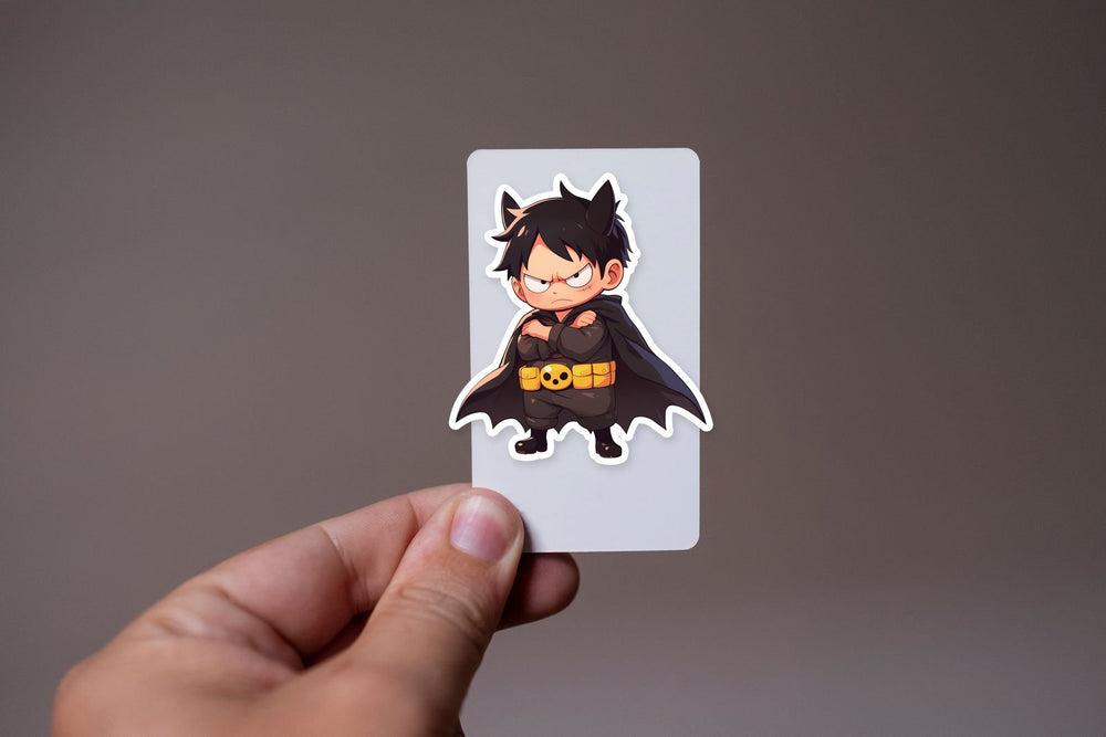 Chibi Luffy Batman Parody Sticker