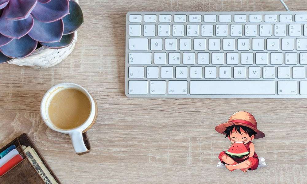 Monkey D. Luffy Eating Watermelon Sticker