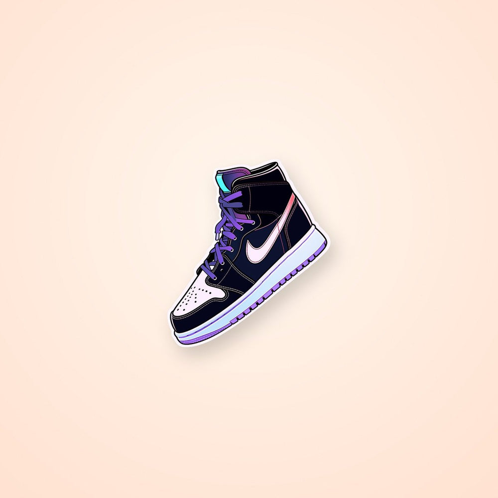 Dark & Purple Nike Air Jordan 1 Sticker